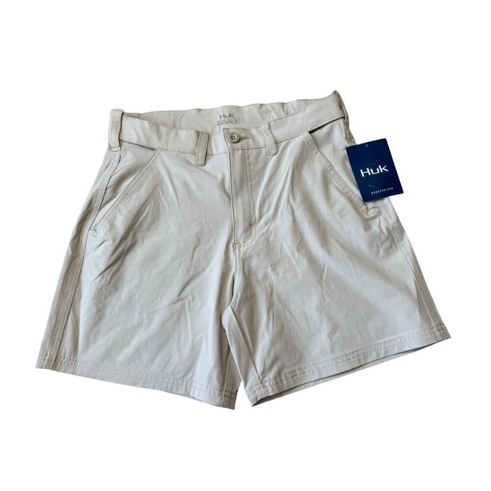 HUK khaki/ Tan performance shorts, Size women's Small